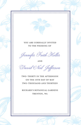 Blue Casablanca Lily Enclosure Cards