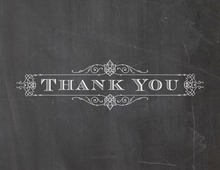 Bridal Chalkboard String Lights Thank You Cards