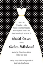 Beautiful Bouquet Bride Black Invitations