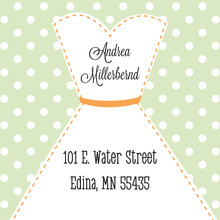 Stitched Bride Polka Dots Sage Stickers