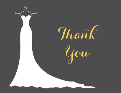 The Gown And The Dresses Thank You Cards