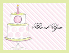 1st Birthday Tiered Cake Pink Invitation