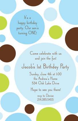 Blue Chocolate Lime Dots Thank You Cards