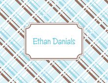 Grey Chevron Aqua Border Note