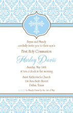 Fancy Blue Cross Invitation