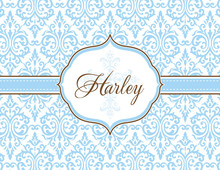 Fancy Blue Cross Thank You Cards