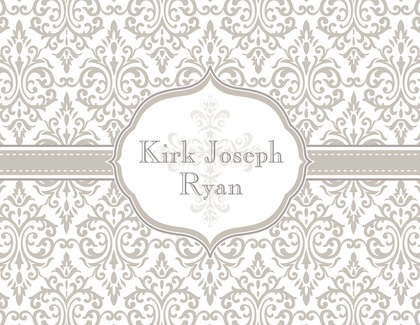 Fancy Pink Cross Thank You Cards
