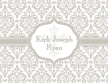 Fancy Taupe Cross Invitation