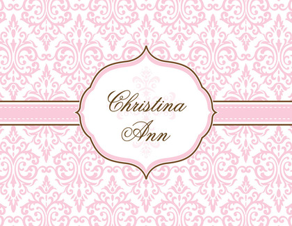 Fancy Pink Cross Invitation