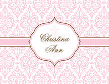 Fancy Pink Cross Thank You Cards