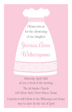 Modern Christening Pink Invitation