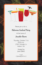 Delicious Skeleton Cake Halloween Invitations