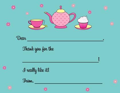 Hot Pink Tea Party Invitations