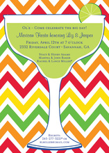 Fruity Margaritas Multi Colored Party Invitation