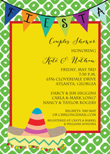 Stylish Margarita Fiesta Whiter Border Invitations