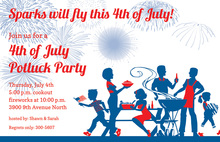 Festive Patriotic Feet Party Invitations