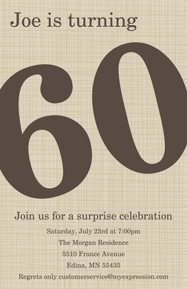 Turning 60 Fascinating Blue Birthday Invitations