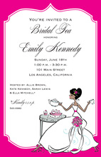 Beautiful African AmericanTea Bride Invitation