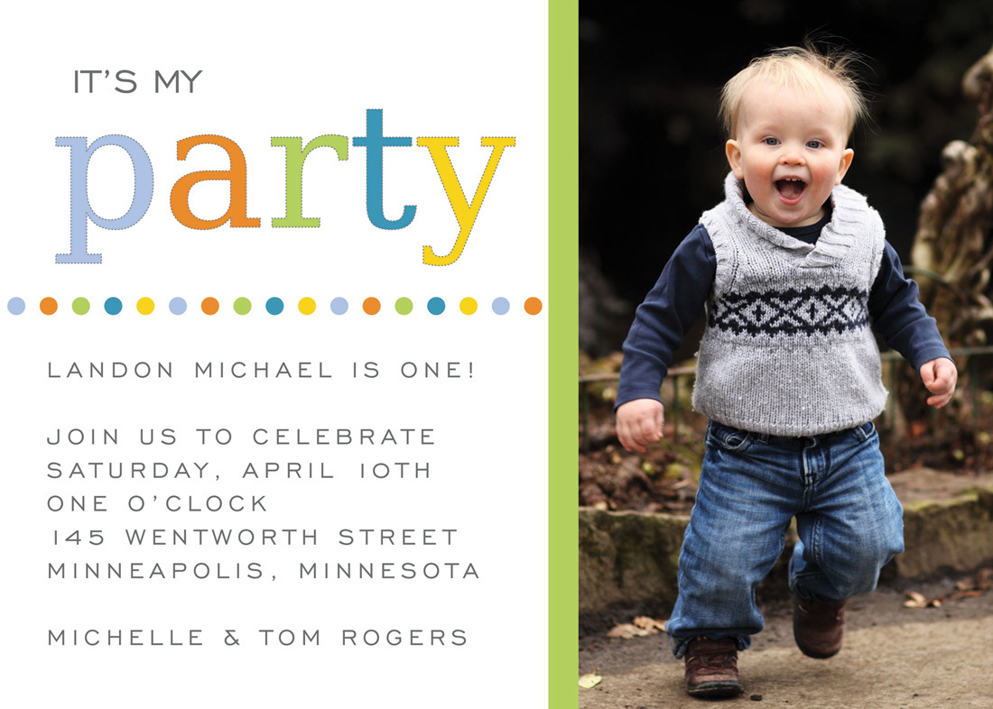 It's My Party Photo Cards Invitation