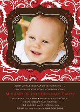 Bandana Buckaroo Photo Invitations