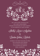 Black Filigree Ornament Frame Invitations