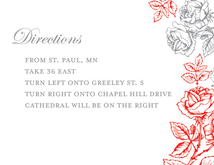 Stylish Rose Peony Floral RSVP Cards