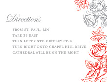 Formal Rose Peony Floral Enclosure Cards