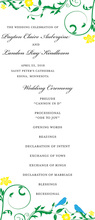 Love Birds Wedding Programs