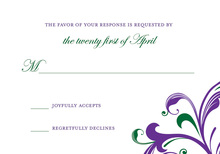 Night Swirl Green Lime RSVP Cards