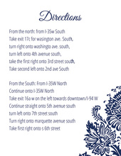 Navy Filigree Ornament Enclosure Cards