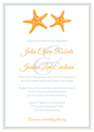 Orange Starfish Blue-Grey Khaki Enclosure Cards