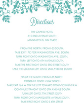 Elegant Floral Filigree Turquoise Enclosure Cards