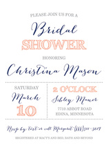 Simple Blue Text Arrangement Party Invitations