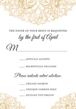 Victorian Revival Gold RSVP Cards