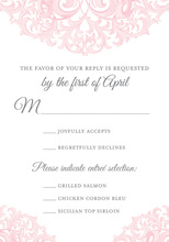 Victorian Revival Pink RSVP Cards