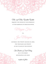 Elegant Design Victorian Revival Pink Invitations