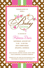 Swirly Font Baby Girl Invitations