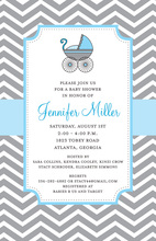 Blue Strollin Invitations