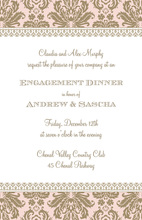 Formal Black Border Simple Pink Party Invitations