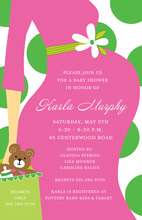 Mint Chevron Mommy-To-Be Baby Shower Invitations