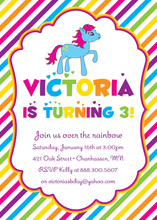 Smiling Pony Express Birthday Invitations