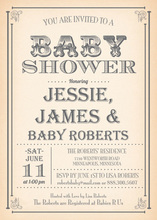 Classy Vintage Baby Shower Invitations