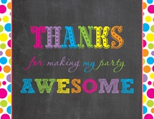 Bright Dots Chalkboard Thank You Notes