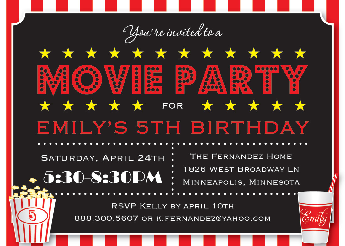 Movie Party Essentials Party Invitation