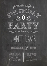 Modern Beautiful Roses Chalkboard Baby Shower Invites