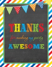 Brawny Stripes Chalkboard Thank You Notes