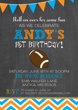 Football Boys Birthday Party Invitations