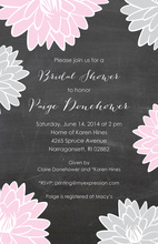 Pink Hydrangeas Bottle Chalkboard Wedding Invites