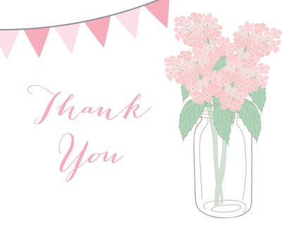 Lavender Hydrangeas Banner Note