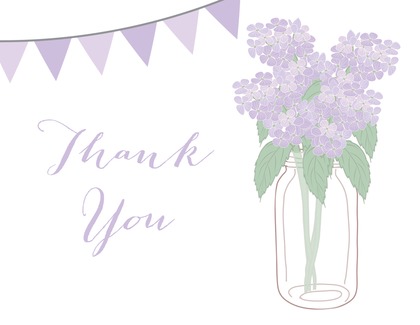 Lavender Floral Mason Jar Recipe Cards